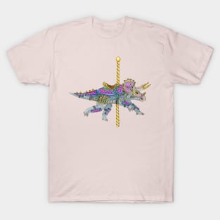 Carousel Dinosaur Triceratops T-Shirt